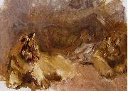 Max Slevogt Study of Lions Spain oil painting artist